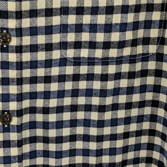Men's LANDS' END Cozy Flannel Button Down Shirt - Picture 2 of 6